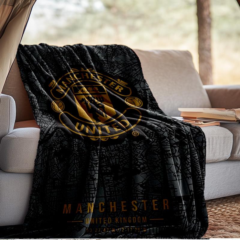 Manchester United Stadium Blanket Outdoor Flannel Blanket for Camping, Hiking, Garden Parties, Picnic Essentials,gift for family and friends