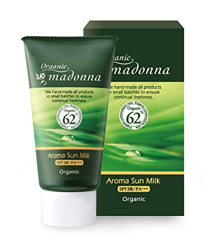 Органическое молочко для загара Madonna Aroma 45 г SPF30/PA+++ Содержит 62% органических ингредиентов. Подходит для чувствительной кожи. сильно увлажняющий. Без красителей.