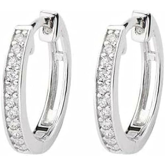 Boucles d'oreilles femme AMEN en argent 925 collection Diamond - ECIBBZ15, Amen, Argent, Zircone