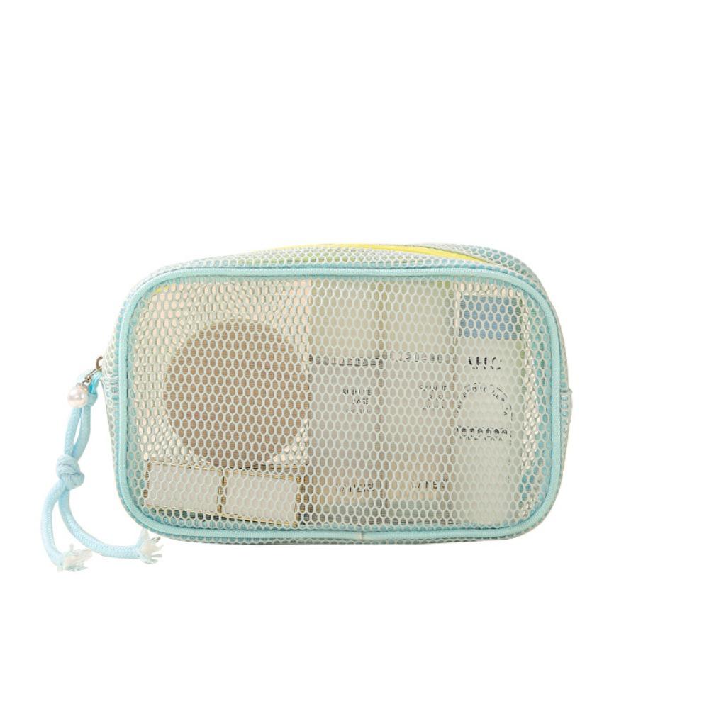 Portable Mesh Makeup Bag Gauze Toiletry Bag Portable Travel Storage Bag  Business