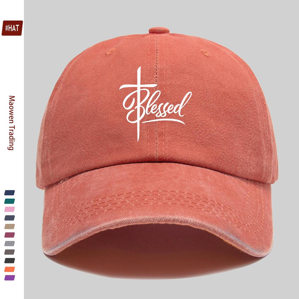 pc pcs Womens Mens Vintage Washed Trucker Baseball Cap with Letter Print Adjustable Buckle Strap Lightweight Suitable