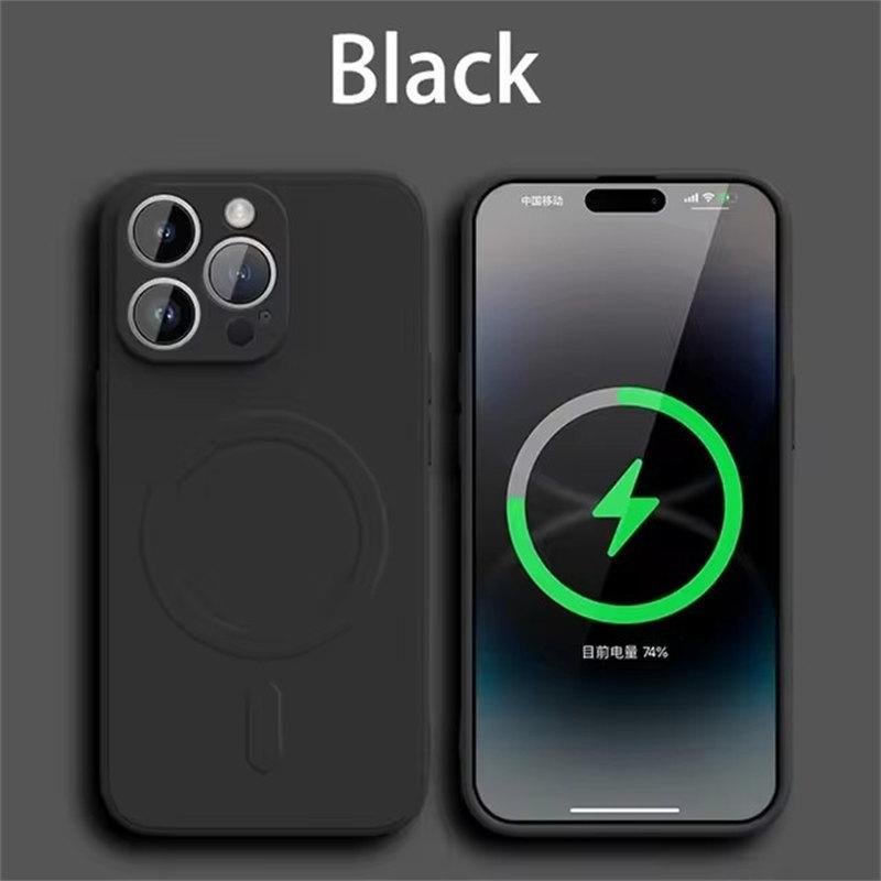 Жидкий силикон для беспроводной зарядки Magsafe Магнитный чехол для iPhone 16 15 14 13 12 11Pro Max Plus XR XS Противоударный мягкий чехол