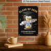 2D Flat, 1pc "Class of 2026 Countdown in Progress" Aluminium Sign - 8"x12" Gold & Black Graduation Decor, Hourglass & Grad Cap Wall Art, Perfect for