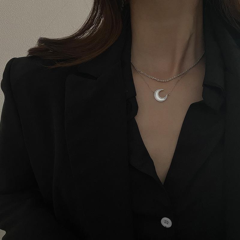 Ожерелье Moon Light Luxury Niche Design Ожерелье Новогодняя женская цепочка на ключицу