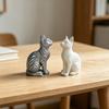 3D-печатные фигурки кошек, Современные художественные украшения для любителей кошек, Художественная скульптура кошки на устойчивом основании для прихожей дома