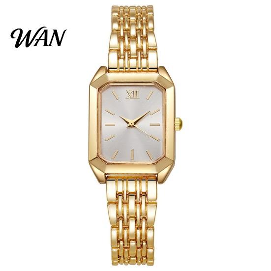 Lightweight Steel Strap Watch Ladies Light Luxury Style Square Dial Gold Plated for Women Embellishment Office Party Date Night Clean Design