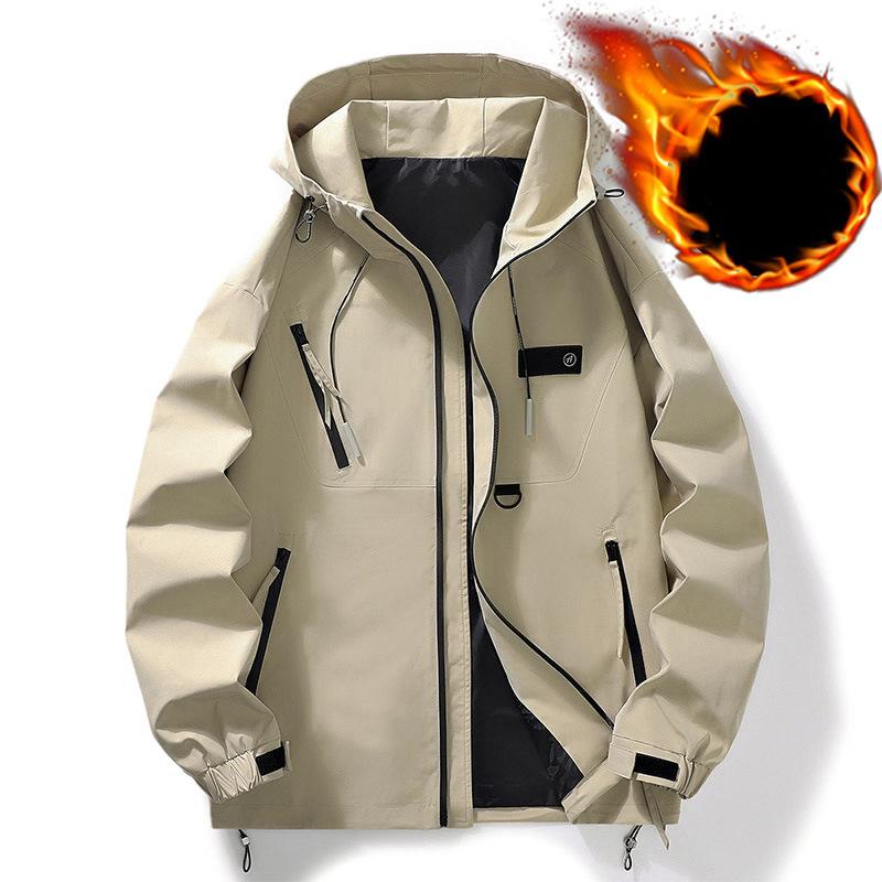 M-8XL Большая куртка мужская с капюшоном Водонепроницаемое большое свободное пальто