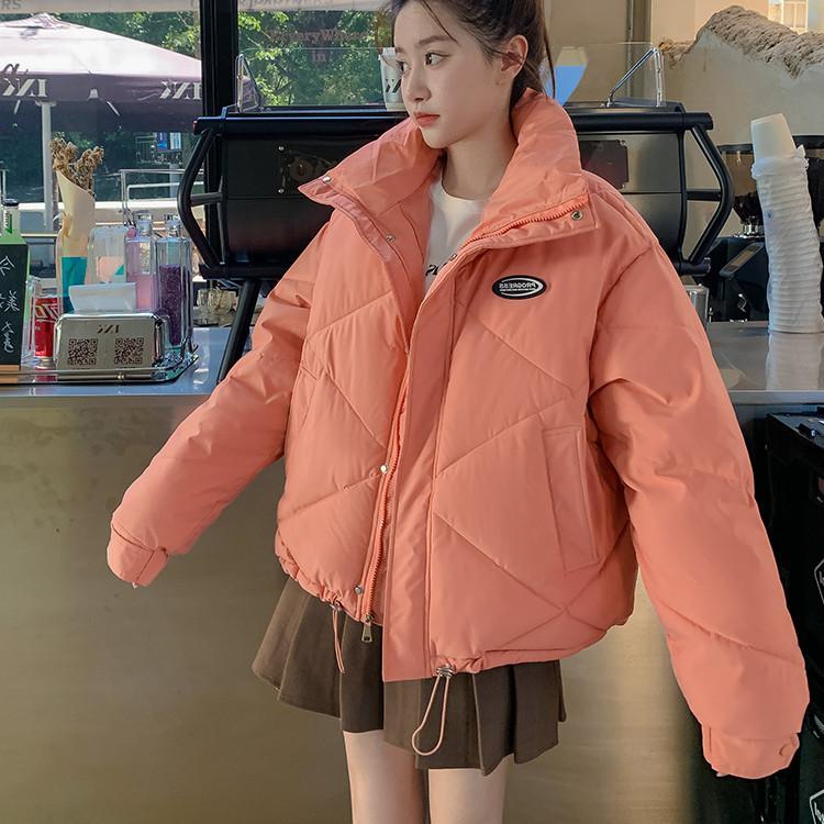 Новые зимние женские короткие парки, куртки, повседневные, толстые, теплые, с капюшоном, узорчатое пальто, женская зимняя верхняя одежда, свободная куртка, парки