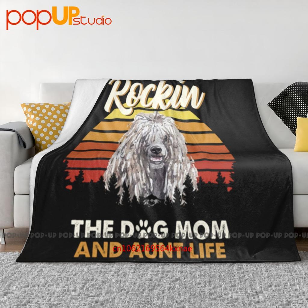 Мама-собака Тетя Комондор Щенок Подарок для любителя собак Ультрамягкое одеяло Квилт Зимний чехол на диван Покрывала для кровати