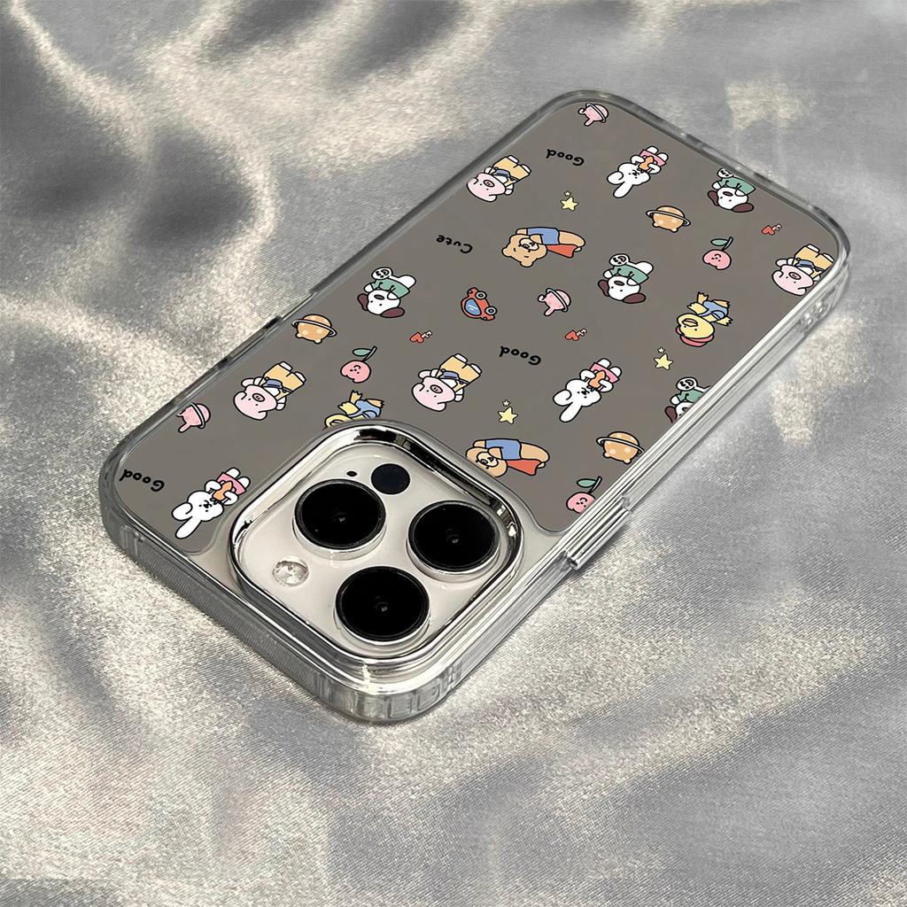 Для милого маленького свежего мультяшного чехла для телефона iPhone с зеркалом для чехла для телефона Apple 13pro