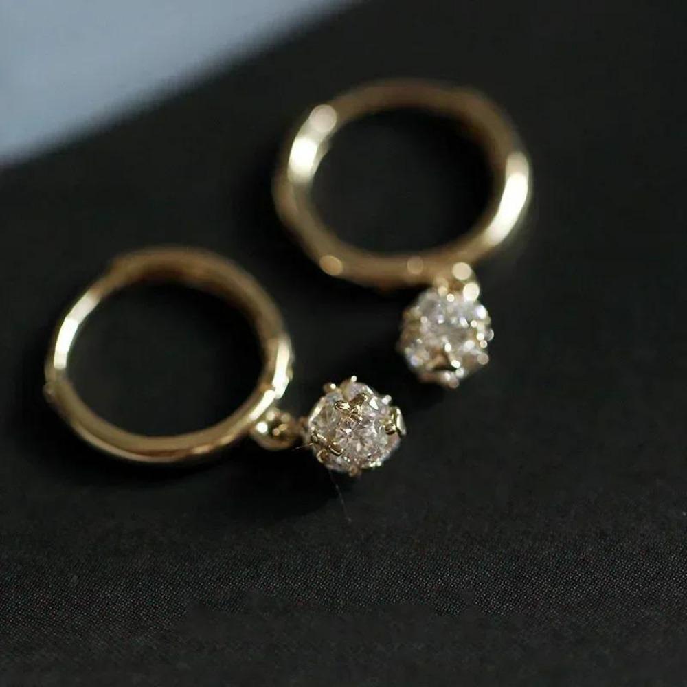 2025 Модные серьги-кольца с кристаллами, цирконами, геометрическими цветами и стразами, классические, для вечеринки, свадьбы, подарок, циркон