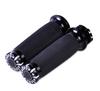 Black CNC 1" Motorcycle Handle Bar Hand Grips For Harley-Davidson Cruiser Chopper