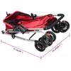 Foldable Dog Stroller Red 76 x 50 x 100 cm Oxford Fabric