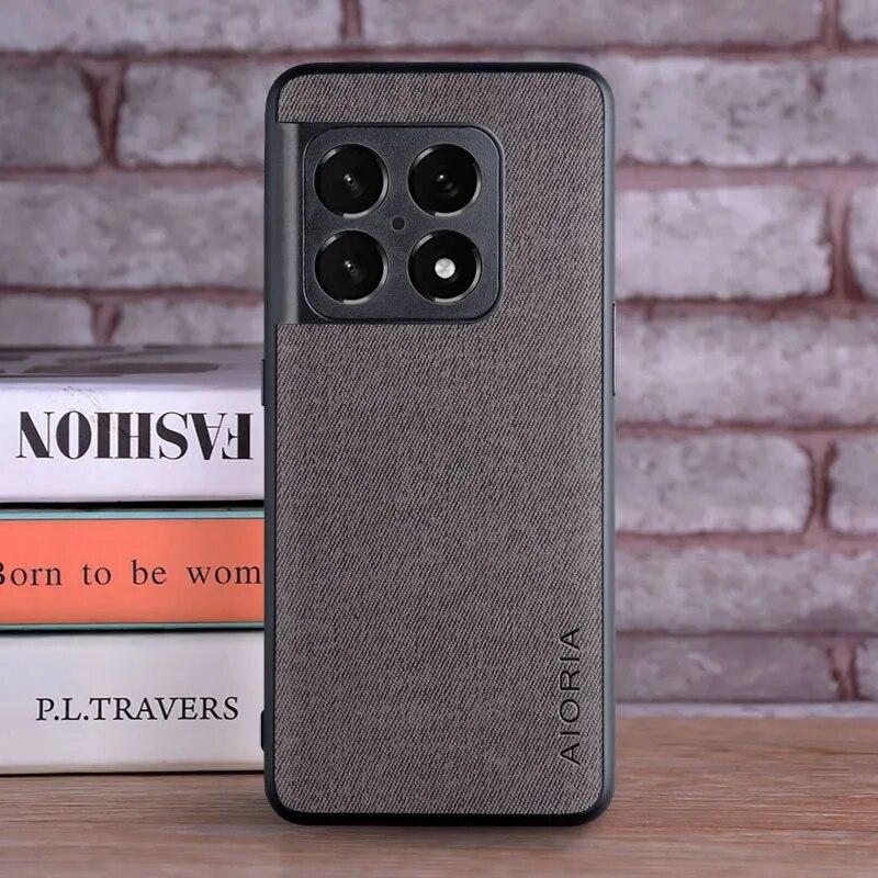 Чехол для Oneplus 10 Pro 10T, роскошный текстильный кожаный чехол из мягкого ТПУ, жесткий чехол для телефона для oneplus 10 pro, чехол