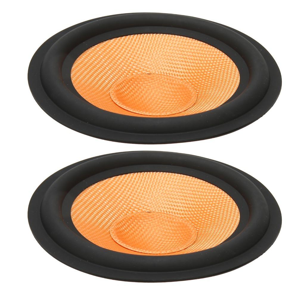 2PCS Orange Paper Speaker Cone 1 Inch Bore & 6 Inch Outer Dia Drum Paper  Subwoofer Repair