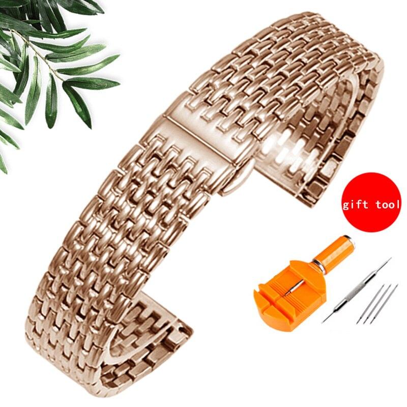 Ультратонкий ремешок для часов из нержавеющей стали 13, 18, 20, 22 мм, металлический ремешок, замена для L4.821 Seris, аксессуары для механических часов для мужчин и женщин