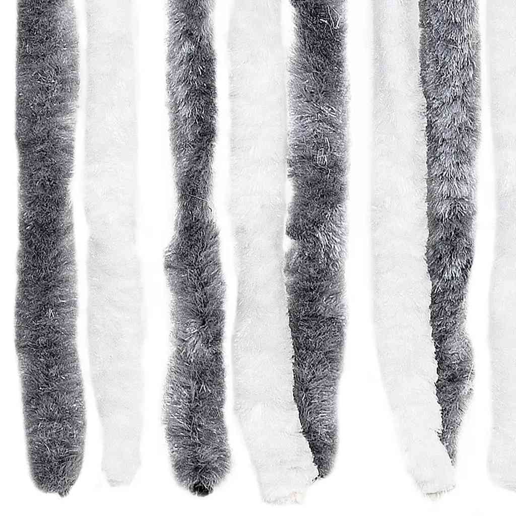 Insect Protection Curtain Gray and White 56 x 185 cm Chenille