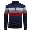 Men's Sweater Spring Stand-up Collar Zipper Sweater Knitted Lightweight Soft Long Sleeve Pullover Knitted Casual Tops US Size