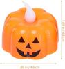 Halloween Pumpkin Light LED Candlestick Lamp Ornaments Props Happy Halloween Party Props Pumpkin Candle Light Home Decoration