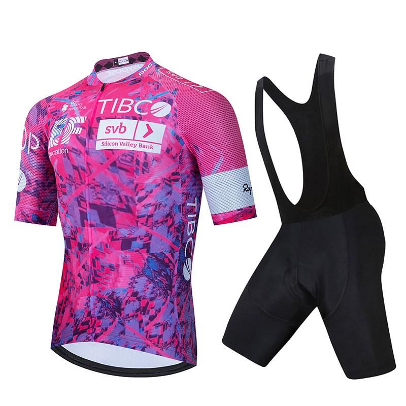 RAPHA Performance Cycling Jersey Set Men Women Mountain Road Bike Short Sleeve Breathable Milk Silk