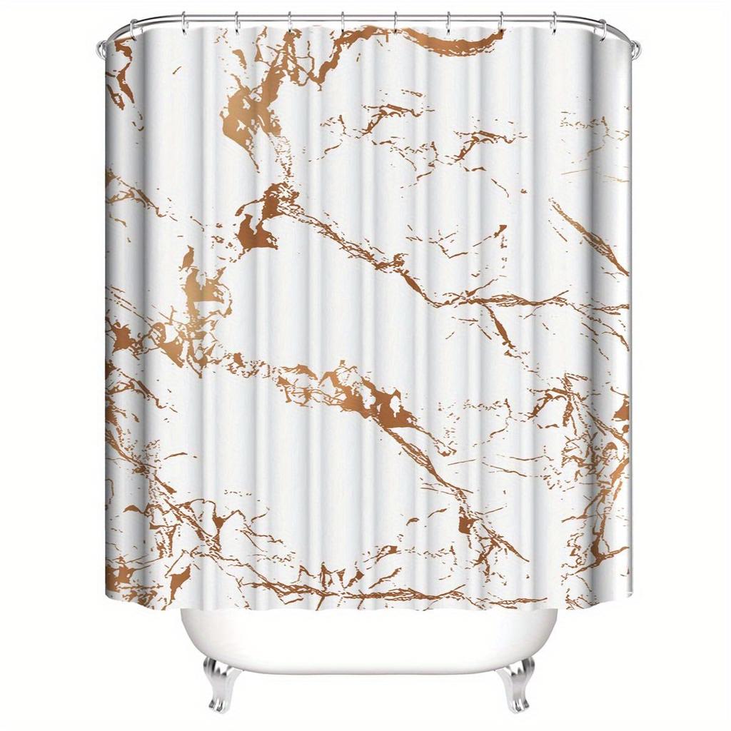 1/4 шт. Белый мраморный водонепроницаемый комплект занавесок для душа, декоративный набор для ванной комнаты, нескользящий коврик для унитаза, коврик для ванной и 12 крючков