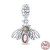 Glow in The Dark Firefly Charm Bead Fit Necklace Bracelet 925 Silver Chameleon Pendant Beads Women DIY Jewelry Making