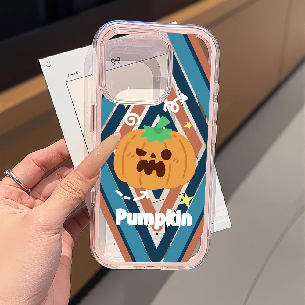 iPhone 17 Pro Max Pumpkin Ghost Halloween Phone Case (Compatible with 14 Pro, 15, 16/17)