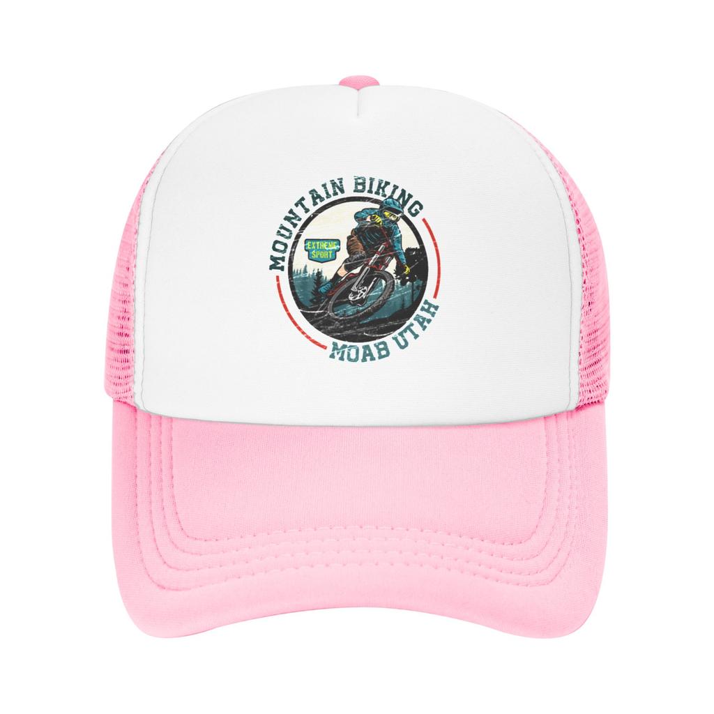 Fashion Vintage Moab Utah Mountain Biking Mesh baseball cap Easy To Clean Cap For Women