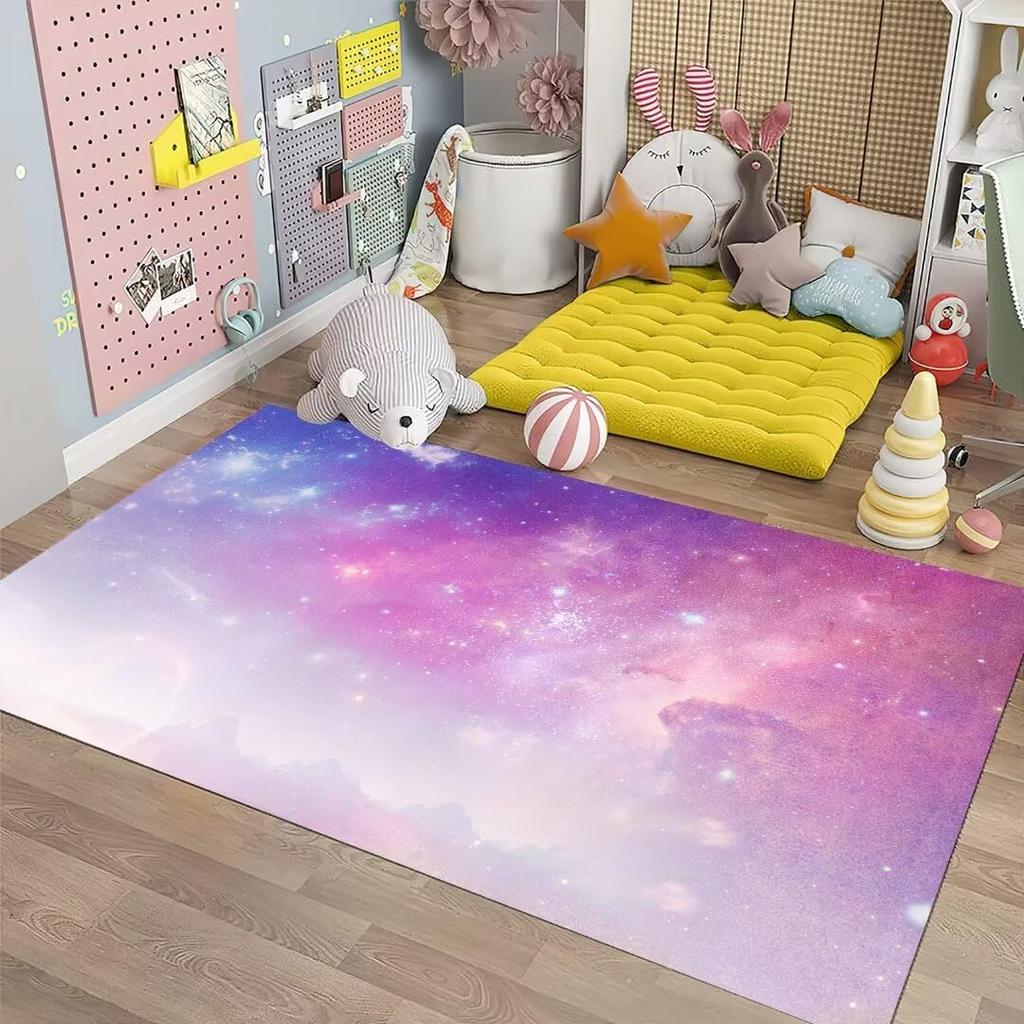 3D Галактика Ковер Космос Кухонный Коврик для Детской Комнаты Мальчика Нескользящий Ковер для Ползания в Детской Игровые Коврики для Столовой