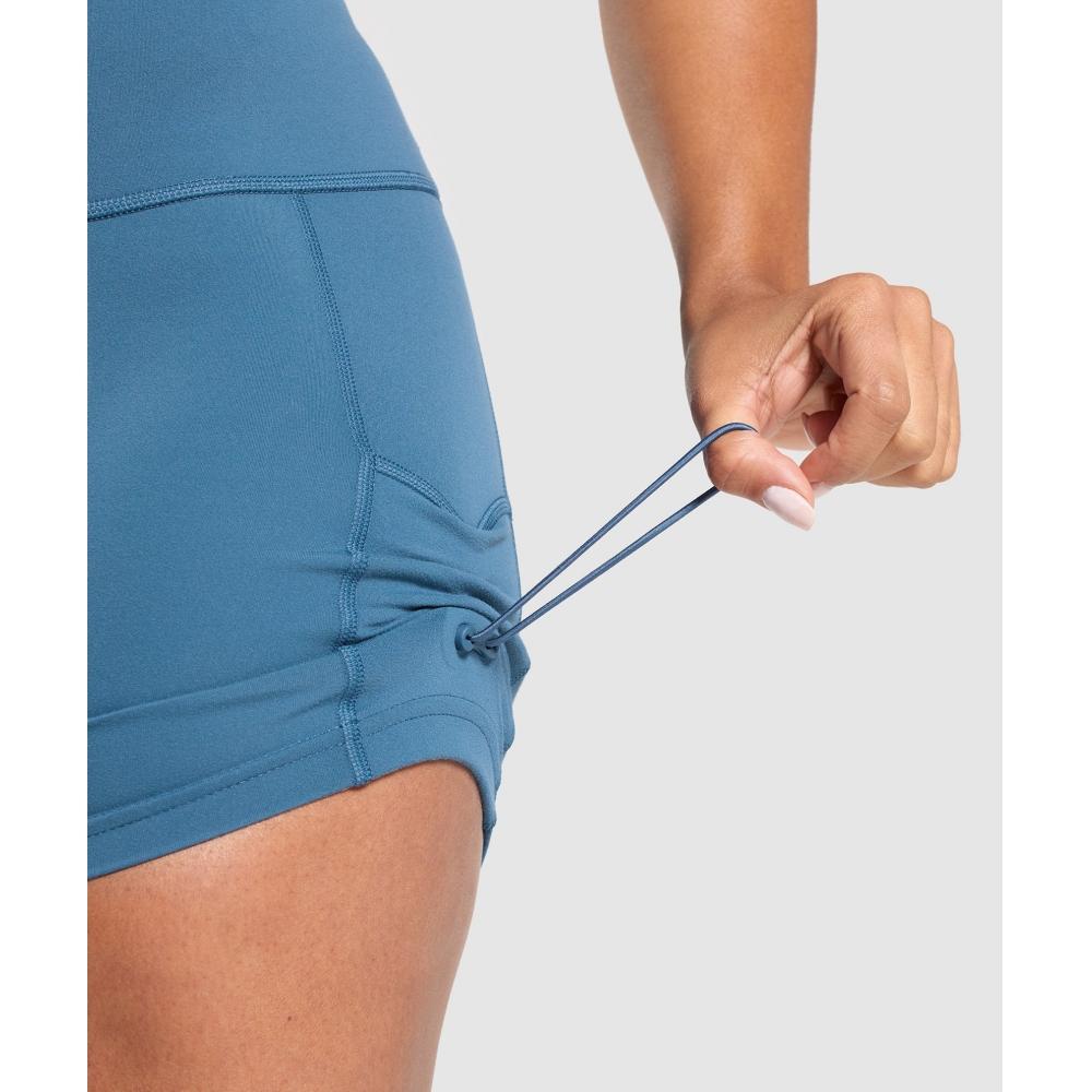 Gymshark Legacy Logo Tight Shorts Success Blue B7a4g Udbq