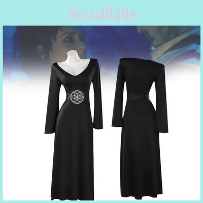 Лидия Чёрное Платье Косплей Костюм Для Битлджуса Вдохновлённый Классическим Фэнтези Стилем
