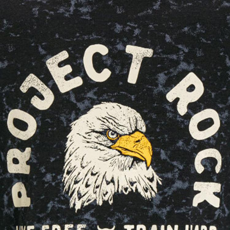 Under Armour Футболка Project Rock Johnson Series с принтом в виде животных, повседневная, с круглым вырезом и коротким рукавом, мужская, черная 1383220-001