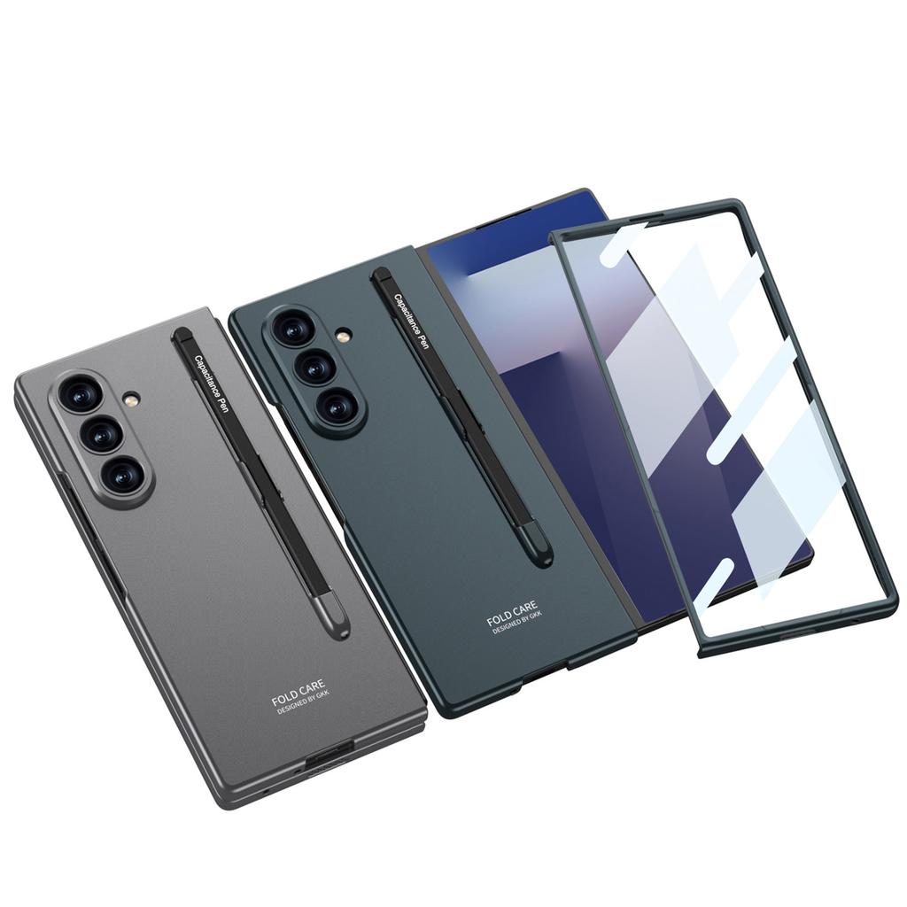 Подходит для чехла для мобильного телефона Samsung ZFold7 Ультратонкий Чехол для Zfold7 со складным экраном Мембрана Мелкое отверстие Полностью закрывающий Слот для ручки с ручкой Защита от падений