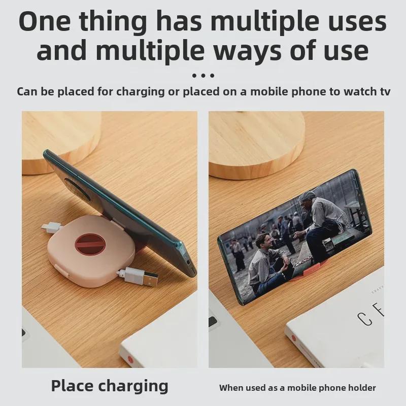 Многофункциональный органайзер для кабелей и подставка для телефона с отделением для наушников