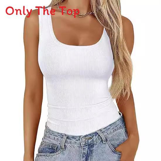 Streetwear Sleeveless Bodycon Tank Top With Square Neck For Casual And Fitness Use