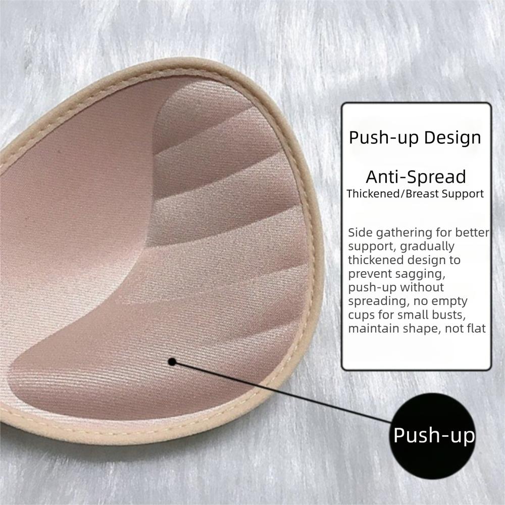 Thick Push Up Bra Pads Breathable Sponge Padded High Quality One-piece Chest Pad  Women