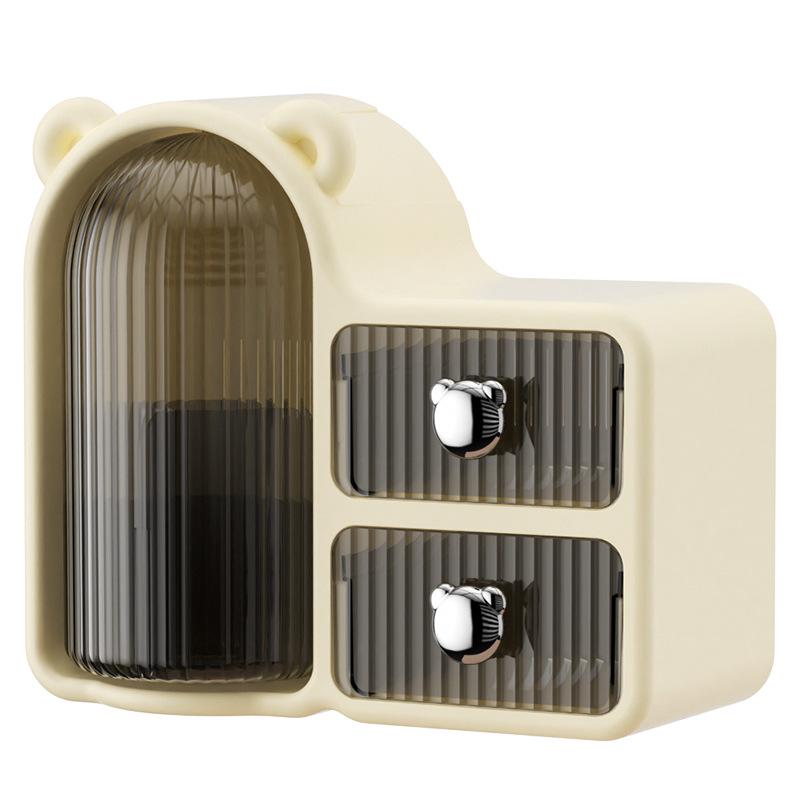 Высококачественный вращающийся органайзер для косметики и средств по уходу за кожей с пыленепроницаемыми ящиками