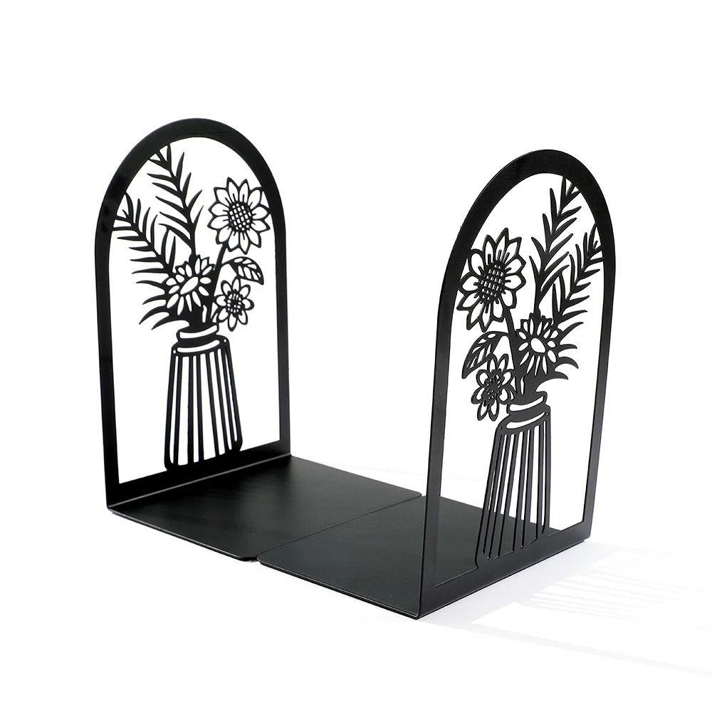 2 шт. Нескользящие офисные принадлежности Полая подставка для книг 2025 Металлические книжные упоры