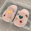 Детские тапочки для дома Sweet Heart для девочек зимние меховые тапочки мягкие пушистые универсальные детские модные повседневные туфли на плоской подошве тренд