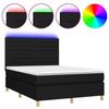 VidaXL Slat Bed Base with Mattress and LED, Upholstered Bed, Double Bed, Adult Bedroom Interior Bed, 3135519