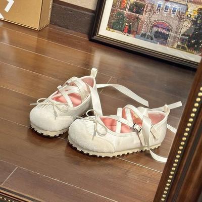 Французские туфли Мэри Джейн в стиле Сяосянфэн, женские, 2025, новые летние балетки Сяосянфэн, ретро, с мелким вырезом, одинарные туфли