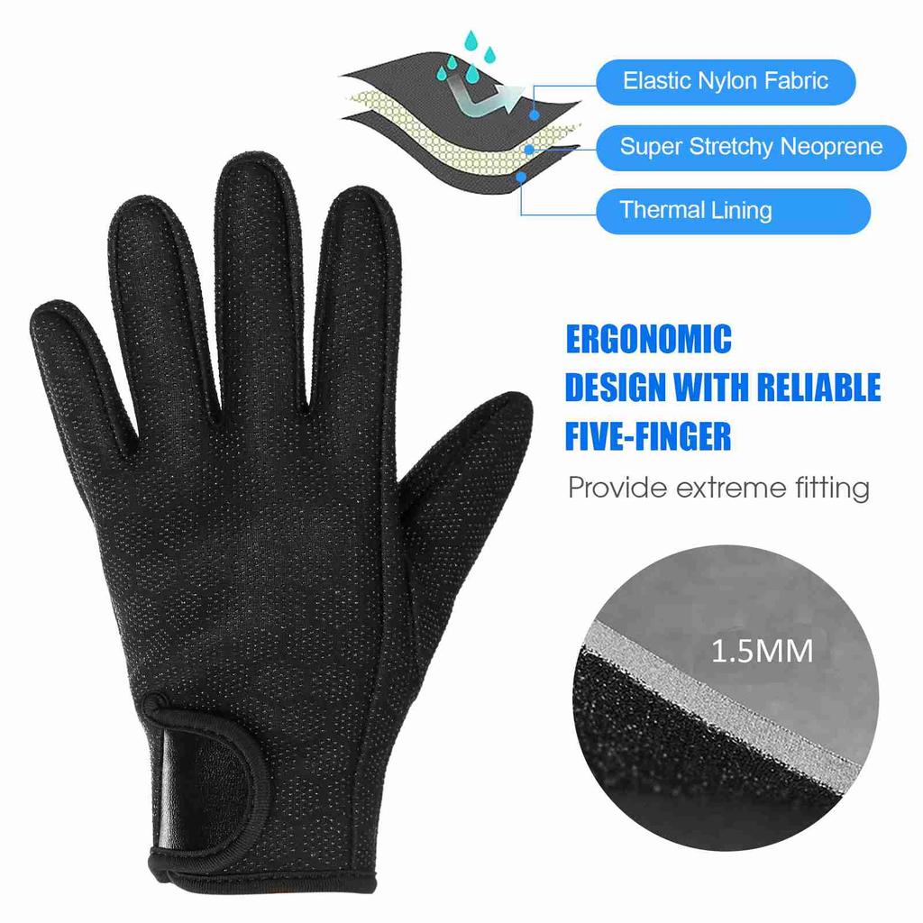 1,5 мм Неопреновые Дайвинг Перчатки Женские Мужские Противоскользящие Перчатки для Снорклинга Плавание Серфинг Парусный спорт Каякинг