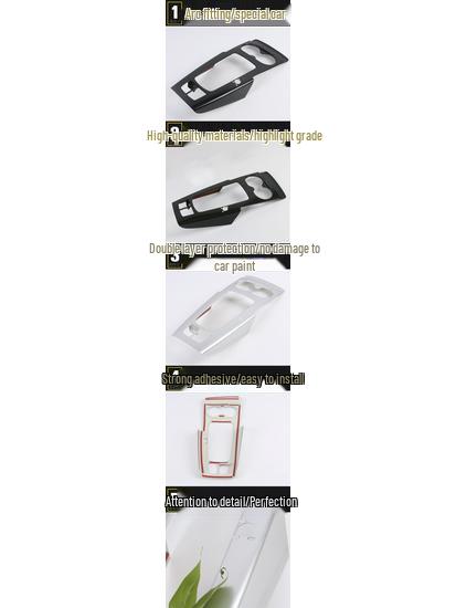17 A3 Gear Shift Trim: Electroplated Center Console, Dashboard, Cup Holder Sticker Car Accessory