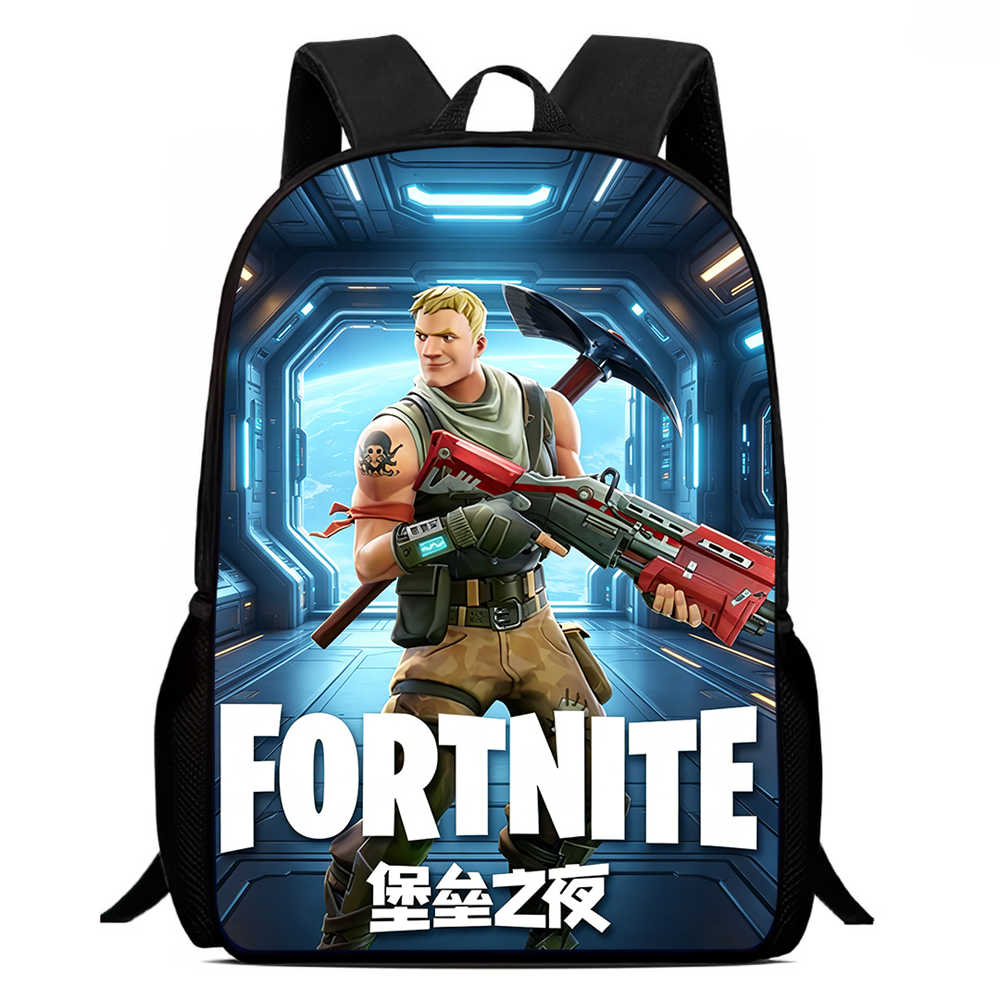 Children's Student Fort-nite Cartoon Boy and Girl Large Capacity Backpack