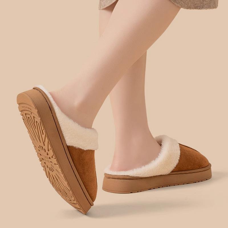 Cotton Slippers Men's Autumn and Winter Indoor Home Home Non-slip Plush Warm Couple Slippers Women