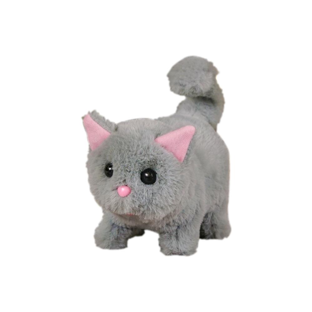 Stuffed Animal Electronic Stuffed Doll Tail Wagging Walking Interactive Cat Boys Girl
