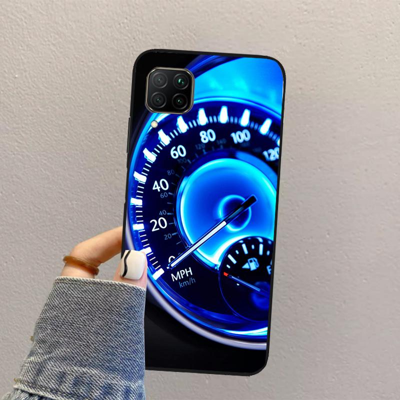 Cool Retro Speedometer For Huawei Nova Y70 Y90 Y60 Y73 Y72 Y61 Y91 12s 12i 11i 8i 9 10 SE P40 Lite P60 P30 Pro Case