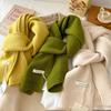 New Knitted Wool Knitted Cashmere Scarf For Women Couples New Versatile Solid Color Scarf Winter