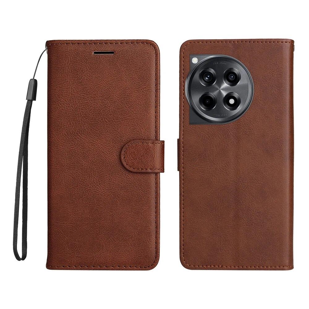 Сплошной цветной кожаный силиконовый чехол для телефона OnePlus 12R 1 + 12R, чехлы с полной защитой, кошелек, держатель для карточек, чехол-подставка One Plus Ace 3 5G