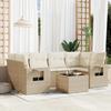 VidaXL Garden Lounge Set with Cushions 7 Pcs, Patio Sofas, Patio Furniture Set, Outdoor Furniture, Beige 3219917